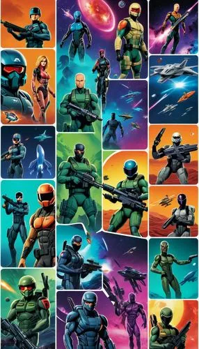 supersoldiers,tmnt,commandos,futurians,superhero background,cyberforce,storm troops,ultraverse,darkseid,cartoon video game background,jsa,comic characters,annihilus,supersoldier,game characters,mobile video game vector background,kilowog,matoran,frogmen,hal,Conceptual Art,Sci-Fi,Sci-Fi 04