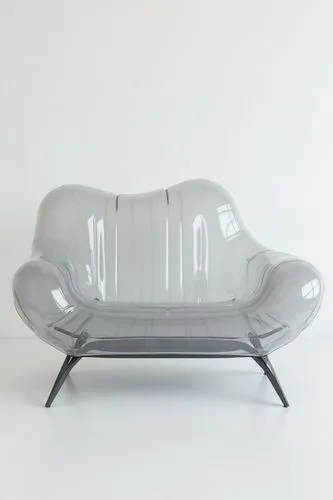 a clear sofa is sitting on a white surface,vitra,chaise,ekornes,soft furniture,chaise lounge,recline