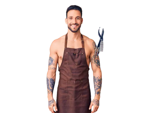 apron,men chef,chef,zuccotto,chef's uniform,kitchenknife,png transparent,lamb cutlet,chef hat,meat kane,machete,overalls,rose png,cooking show,knife kitchen,skillet,butcher ax,cook,fork,knife and fork,Conceptual Art,Sci-Fi,Sci-Fi 19