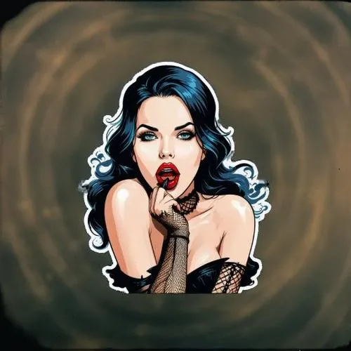 sticker,edit icon,vampira,tairrie,rockabella,daffney,dita,tropico,katheryn,pop art style,shayk,ahlam,stiker,vanderhorst,winehouse,phone icon,pin up girl,telegram icon,marilynne,devonne