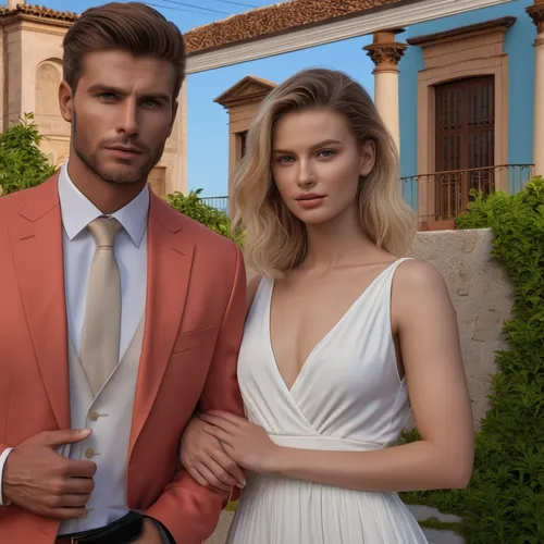 wedding suit,men's suit,peach color,menswear for women,wedding couple,bridal clothing,wedding photo,wedding dresses,white clothing,beautiful couple,couple goal,wedding icons,flamingo couple,men's wear,vintage man and woman,orange robes,lindos,man in red dress,aperol,men clothes,Photography,General,Realistic