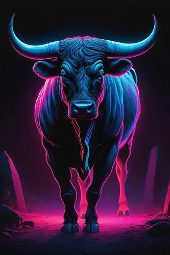 tribal bull,bull,taurus,bulls,tanox,bullrun,ox,vaca,toros,minotaur,horoscope taurus,oxen,bison,vector illustration,gnu,the zodiac sign taurus,horns cow,gnus,neon body painting,torito,Conceptual Art,Sci-Fi,Sci-Fi 12