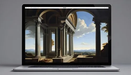 virtual landscape,computer art,laptop screen,computer graphics,apple macbook pro,computer screen,macbook pro,elphi,pompeii,3d mockup,hp hq-tre core i5 laptop,desktop computer,chromebook,pc laptop,laptop replacement screen,laptop,macbook,computer monitor,droste effect,the bottom-screen,Art,Classical Oil Painting,Classical Oil Painting 05