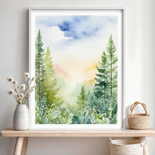 watercolor pine tree,watercolor frame,meadow in pastel,spruce-fir forest,forest background,coniferous forest,watercolour frame,fir forest,forest landscape,spruce forest,birch tree illustration,watercolor background,mountain scene,silvertip fir,meadow and forest,blue spruce,temperate coniferous forest,watercolor tree,framed paper,landscape background,Photography,General,Natural