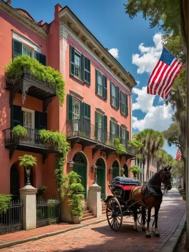 french quarters,mizner,savannah,altamonte,coconut grove,ybor,leesburg,carriage ride,fernandina,micanopy,fredericksburg,horse drawn carriage,sarasota,federalsburg,old colonial house,charlestonians,catocala,horse-drawn carriage,historic old town,titusville,Illustration,Realistic Fantasy,Realistic Fantasy 12