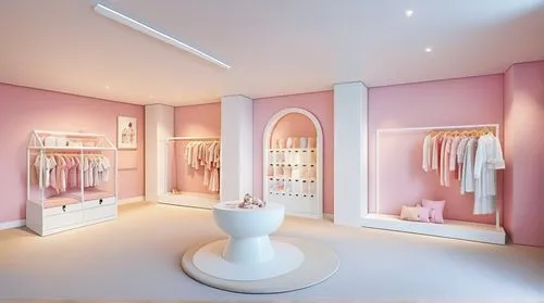 beauty room,walk-in closet,women's closet,boutique,the little girl's room,baby room,interior design,dress shop,showroom,doll house,luxury bathroom,bridal suite,display window,laundry shop,interior decoration,bedroom,closet,vitrine,room newborn,modern room,Photography,General,Realistic