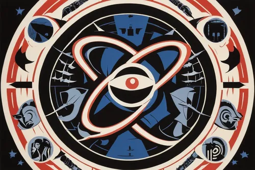 atom nucleus,esoteric symbol,atomic age,atom,om,geocentric,gyroscope,electron,dartboard,kaleidoscope website,5 element,medical symbol,harmonia macrocosmica,time spiral,cosmic eye,epicycles,medicine icon,atomic,theoretician physician,zodiac,Illustration,American Style,American Style 05