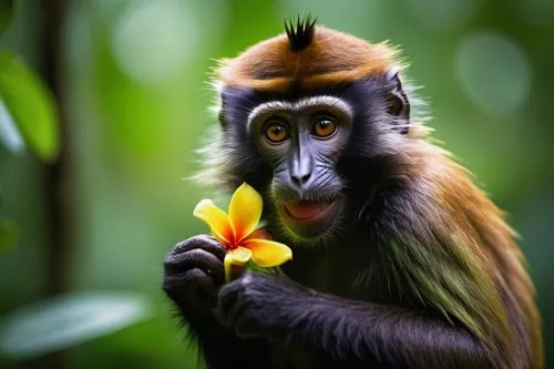 crab-eating macaque,long tailed macaque,langur,white-fronted capuchin,monkey banana,tufted capuchin,primate,white-headed capuchin,tropical animals,mandrill,primates,bleeding-heart baboon,de brazza's monkey,macaque,climbing flower,siamang,bonobo,tamarin,barbary monkey,borneo,Art,Classical Oil Painting,Classical Oil Painting 33