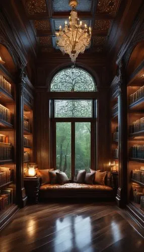 bookshelves,bookcases,bookcase,ornate room,humidor,great room,book wall,chambre,bookshelf,bookish,inglenook,perfumery,bellocq,reading room,alcove,sleeping room,apothecary,book wallpaper,bedchamber,victorian room,Illustration,Realistic Fantasy,Realistic Fantasy 17