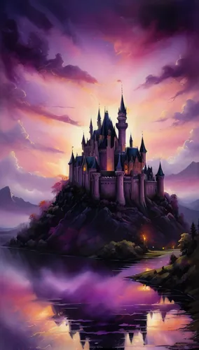 fairy tale castle,disney castle,fairytale castle,sleeping beauty castle,fantasyland,fantasy landscape,Conceptual Art,Daily,Daily 32