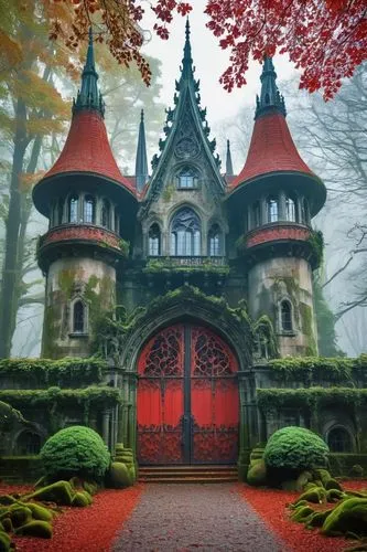 fairy tale castle,fairytale castle,witch's house,house in the forest,ghost castle,fairytale forest,fairy house,fairy tale,a fairy tale,haunted castle,witch house,efteling,fairy village,fairytale,enchanted forest,forest house,wonderland,germany forest,temples,fairy door,Conceptual Art,Sci-Fi,Sci-Fi 04