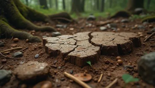 forest floor,mushroom landscape,slice of wood,fallen tree stump,earth in focus,wood heart,wooden slices,natural wood,stump,moss landscape,wood background,forest mushroom,in wood,soil erosion,iron wood,dead wood,fallen tree,wooden block,scorched earth,star wood,Photography,General,Realistic