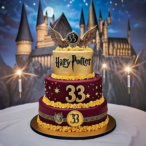 Harry Potter 33 Birthday Cake,pottermania,hogwarts,triwizard,wizarding,birthday cake,jkr,Photography,General,Realistic