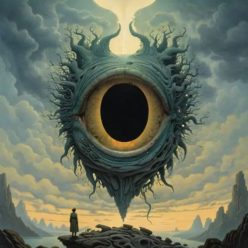 beholders,mirror of souls,sun eye,solar eclipse,prospal,sauron,all seeing eye,cosmic eye,eclipsed,theloke,azathoth,eclipse,toroid,ecliptic,eldritch,sun moon,yinyang,total eclipse,eclipses,three eyed monster,Art,Artistic Painting,Artistic Painting 48