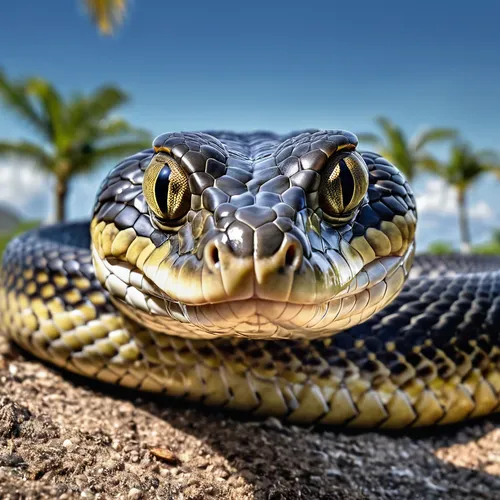 african house snake,burmese python,rock python,common garter snake,blue-tongued skink,garter snake,western terrestrial garter snake,rat snake,boa constrictor,plains gartersnake,anaconda,carpet python,venomous snake,rattlesnake,eastern indigo snake,yellow python,crocodilian reptile,hognose snake,grass snake,common kingsnake,Photography,General,Realistic