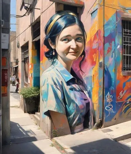 mural, graffiti de assuka langley y reik ayanami, street, en la calle ,the woman's head is painted on the wall of this building,kalthoum,rajavi,rigoberta,adnate,valparaiso,mataji,modica,zoabi,faezeh,c