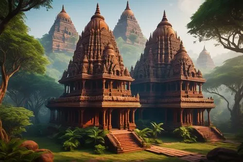 mandir,vimana,indian temple,chhatri,rathas,phanom,yavatmal,khajuraho,asgiriya,gandharas,sanatana,ratnagiri,tirthankara,ancient city,bagan,pandavas,shravasti,tirthankaras,mahajanapadas,kushans,Conceptual Art,Fantasy,Fantasy 12