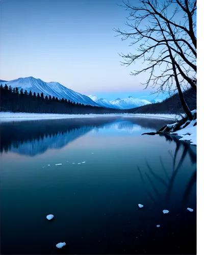 winter lake,frozen lake,blue hour,evening lake,lake mcdonald,alpine lake,calm water,stillness,calmness,glacial lake,blue moment,beautiful lake,hintersee,winter background,starnberger lake,winter landscape,eibsee,tranquility,stille,windows wallpaper,Conceptual Art,Fantasy,Fantasy 08