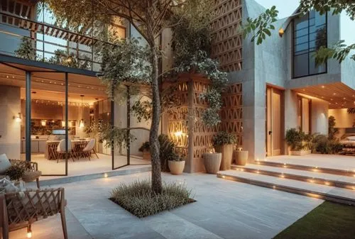 the outside of a large house with lighting in the house,landscape design sydney,garden design sydney,landscape designers sydney,penthouses,riad,modern house,luxury home interior,beautiful home,luxury 