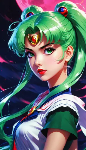 medusa,emerald,marina,tiki,jade,cassiopeia,sailor,lunar,poison,medusa gorgon,hatsune miku,camellia,hong,menta,ayu,lacerta,malachite,luna,anime girl,fantasia,Conceptual Art,Fantasy,Fantasy 19