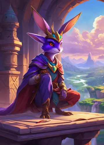 kobold,dusk background,mara,art bard,bard,galiot,portrait background,wall,gryphon,lavendar,sentinel,scandia gnome,kora,sand fox,rupee,lavandula,shen,tiber riven,merlin,karnak,Illustration,Realistic Fantasy,Realistic Fantasy 01