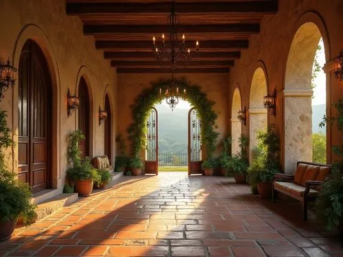 ojai,santa barbara,patio,patios,tuscan,courtyard,stanford,hacienda,napa valley,hallway,porch,cloister,breezeway,entryway,altadena,courtyards,inside courtyard,napa,walkway,pergola,Photography,General,Realistic