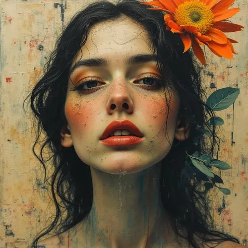 girl in flowers,orange blossom,heatherley,viveros,beautiful girl with flowers,etty