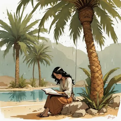 girl studying,study,book illustration,little girl reading,dorne,to study,Illustration,Children,Children 04