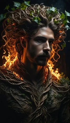 cernunnos,aegon,forest man,dujarric,kohila,fantasy portrait,aquaman,forest king lion,alexios,wallonien,fili,sorceror,druidic,shaman,beltane,hephaestus,miramas,olgierd,digital art,atlantean,Photography,General,Fantasy