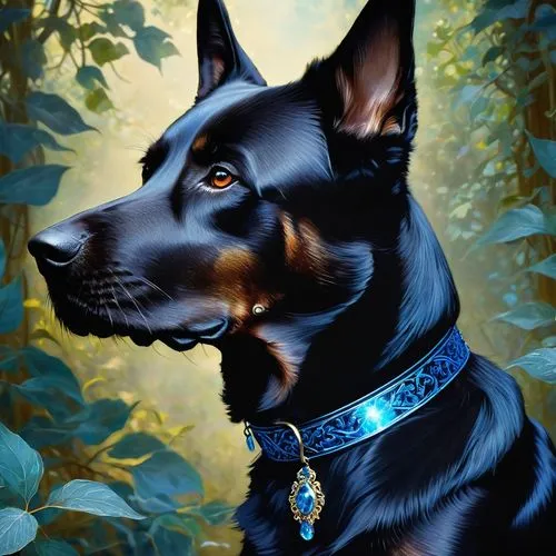 australian kelpie,kelpie,black shepherd,black german shepherd,doberman,black and tan terrier,german shepherd,german shepherd dog,beauceron,austrian pinscher,schipperke,canidae,pinscher,king shepherd,german pinscher,manchester terrier,dobermann,toy manchester terrier,pet portrait,shiloh shepherd dog,Conceptual Art,Fantasy,Fantasy 05