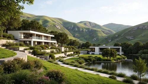 amanresorts,bendemeer estates,franschhoek,lefay,andermatt,house in the mountains,cottars,landscaped,3d rendering,house in mountains,oberoi,render,luxury property,rivendell,building valley,montgomerie,svizzera,terraces,mountainside,dushanbe