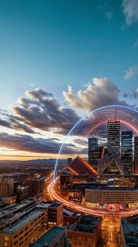 minneapolis,musical dome,indianapolis,light trails,milwaukee,denver,futuristic architecture,giant soap bubble,glass sphere,light trail,smart city,ekaterinburg,baku eye,semi circle arch,bucharest,milan