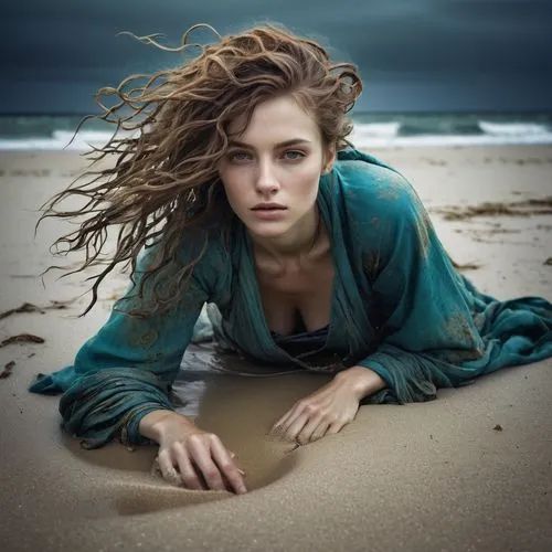 carice,aslaug,jingna,girl on the dune,bettany,knightley,Illustration,Realistic Fantasy,Realistic Fantasy 15