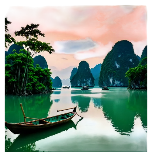 landscape background,boat landscape,vietnam,halong bay,phang nga bay,viet nam,guilin,shaoming,ham ninh,world digital painting,halong,river landscape,tailandia,yangshao,ninh,nature background,haicang,yangshuo,tranquility,yangling,Illustration,Paper based,Paper Based 01