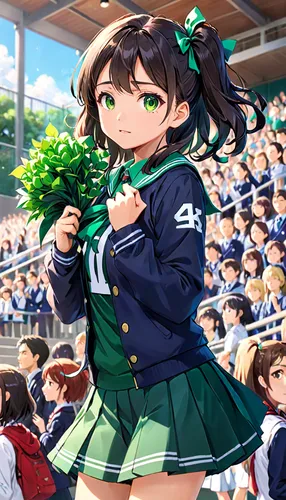 cheering,azalea,honolulu,mikuru asahina,holding flowers,lily of the field,honmei choco,euphonium,spring background,marie leaf,japanese idol,wiz,kantai,clovers,4-leaf clover,lucky clover,japanese sakura background,shimada,flower background,four-leaf clover,Anime,Anime,Traditional