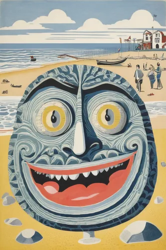 cool woodblock images,daruma,cd cover,folk art,woodblock prints,sylt,sand clock,coney island,man at the sea,el salvador dali,inca face,olle gill,beach towel,sand sculptures,seaside resort,sea beach-marigold,sea god,vintage art,comedy tragedy masks,viareggio,Art,Artistic Painting,Artistic Painting 50