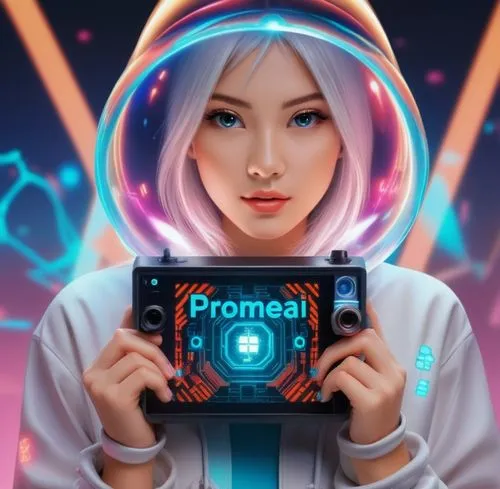  Emblem bubble speech pretty girl anime girl irl holding holding cosmic space storm electronic machine technology graphic theft cameras interference glitch cyber fairy lights internet computer coding 