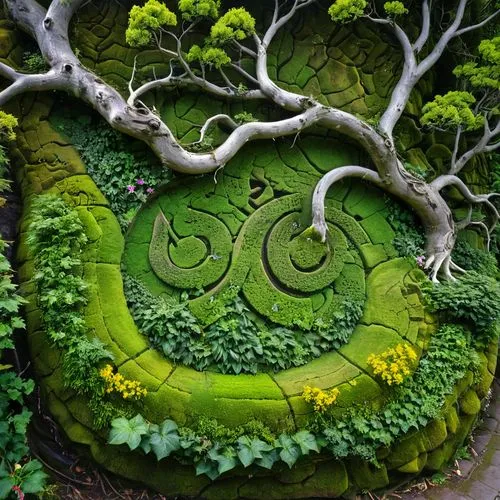 koru,celtic tree,aeonium,japanese garden ornament,branch swirl,aeonium tabuliforme,fiddlehead,biopiracy,garden decoration,garden sculpture,romanesco,fiddleheads,nature art,green wreath,gunnera,branch swirls,moss landscape,greenman,spiral art,brassicaceae,Photography,General,Fantasy