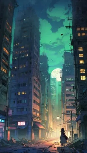 shinjuku,cityscape,cyberpunk,akiba,tokyo city,ikebukuro,cybercity,city at night,kamurocho,tokyo,cybertown,shibuya,shadowrun,dystopias,busan night scene,evening city,destroyed city,kowloon,meguro,cyberworld,Illustration,Japanese style,Japanese Style 03