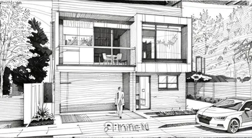 sketchup,revit,autodesk,houses clipart,annexe,3d rendering,Design Sketch,Design Sketch,Hand-drawn Line Art