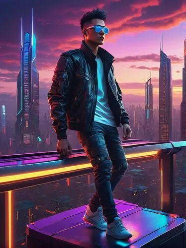 abel,futuristic,cyberpunk,80s,hd wallpaper,3d man,would a background,dj,spotify icon,miami,alpha era,dusk background,cg artwork,billionaire,80's design,wall,shanghai,el dorado,icon,cyber glasses,Photography,Documentary Photography,Documentary Photography 38