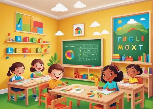 kindergarten,preschool,children learning,kids illustration,montessori,children's background,children's room,children drawing,kids room,classroom training,playschool,classroom,children studying,daycare,pediatrics,preschooler,class room,children's paper,child care worker,school design,Illustration,Black and White,Black and White 20