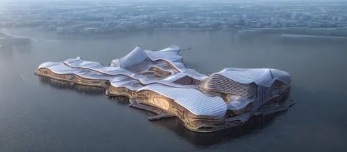 i want the building in nice land scape and parking walkways 
i want the building in a city,cube stilt houses,floating huts,floating islands,elbphilharmonie,floating island,largest hotel in dubai,very 