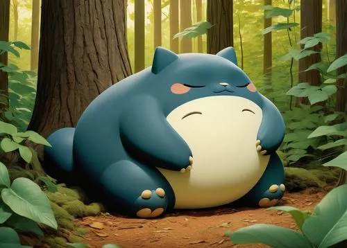 bulbasaur,my neighbor totoro,forest animal,studio ghibli,blob,hibernation,forest dragon,in the forest,blueberry,chubby,protect,pouf,disney baymax,ori-pei,resting,blue tiger,in the tall grass,morning grove,saffron bun,sumo wrestler,Illustration,Retro,Retro 15