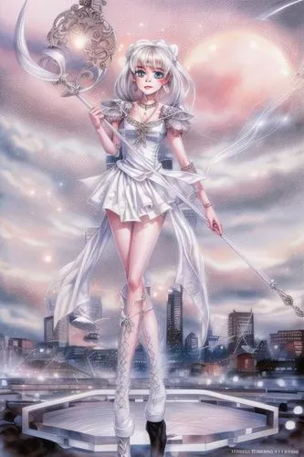 chibiusa,angel girl,vocaloid,weiss,puella,white heart