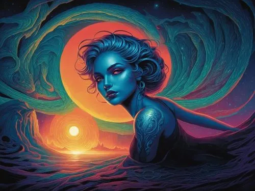 leota,aquarius,andromeda,fathom,binti,inanna,aquarian,siren,siddharta,duenas,indigo,nitai,niobe,ratri,sirena,aeterna,amphitrite,samsara,fantasia,blue enchantress,Illustration,Realistic Fantasy,Realist