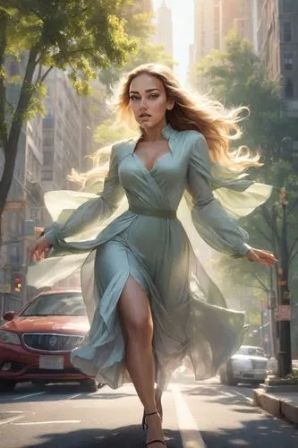 sprint woman,rapunzel,woman walking,cg artwork,a pedestrian,cinderella,scarlet witch,female runner,pedestrian,elsa,running fast,fantasia,running,a woman,fantasy woman,marvels,queen of liberty,run,girl in a long dress,valerian,Photography,Realistic