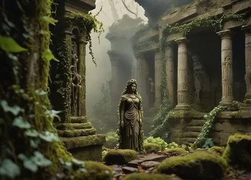 ancient city,ancient,the ancient world,fantasy picture,mother earth statue,mausoleum ruins,ruins,fantasy landscape,fantasy art,secret garden of venus,druids,stone statues,garden statues,priestess,caryatid,dryad,ancient house,stone garden,hall of the fallen,artemis temple,Unique,3D,Garage Kits