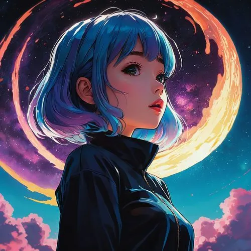 rei ayanami,saiko,bulma,lunar,rem,konan,Illustration,Japanese style,Japanese Style 14