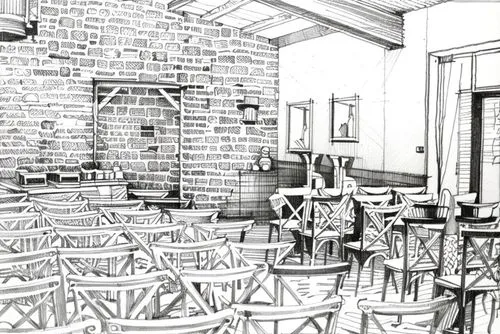 sketchup,the coffee shop,cafetorium,tearoom,coffee shop,teashop,eatery,dining room,brewpub,coffeehouse,trattoria,brewhouse,taverne,taproom,teahouse,wine bar,a restaurant,bistrot,locanda,3d rendering,Design Sketch,Design Sketch,Hand-drawn Line Art